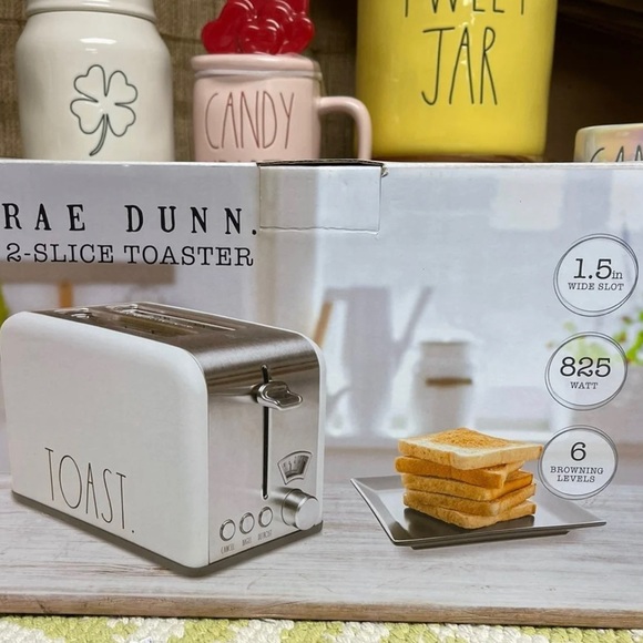 Rae Dunn Kitchen Rae Dunn Toast 2 Slice Toaster Stainless Steel